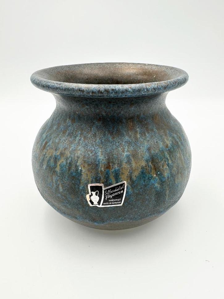 West Germany vaas Silberdistel, Huis en Inrichting, Woonaccessoires | Vazen, Zo goed als nieuw, Blauw, Minder dan 50 cm, Aardewerk of Porselein
