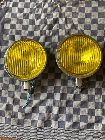 Oldtimer 2 Gele verstralers diameter 14 cm beschikbaar voor biedingen