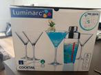 Cocktail shaker met 4 cocktailglazen Luminarc, Huis en Inrichting, Keuken | Servies, Ophalen of Verzenden, Nieuw, Glas, Overige stijlen