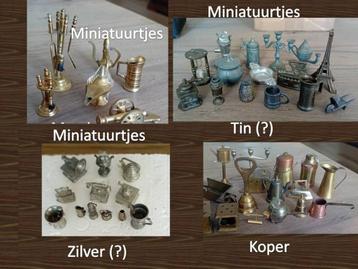 Miniatuurtjes (Koper/Tin/Verzilver)/Messing) - Klik RK adv.  beschikbaar voor biedingen