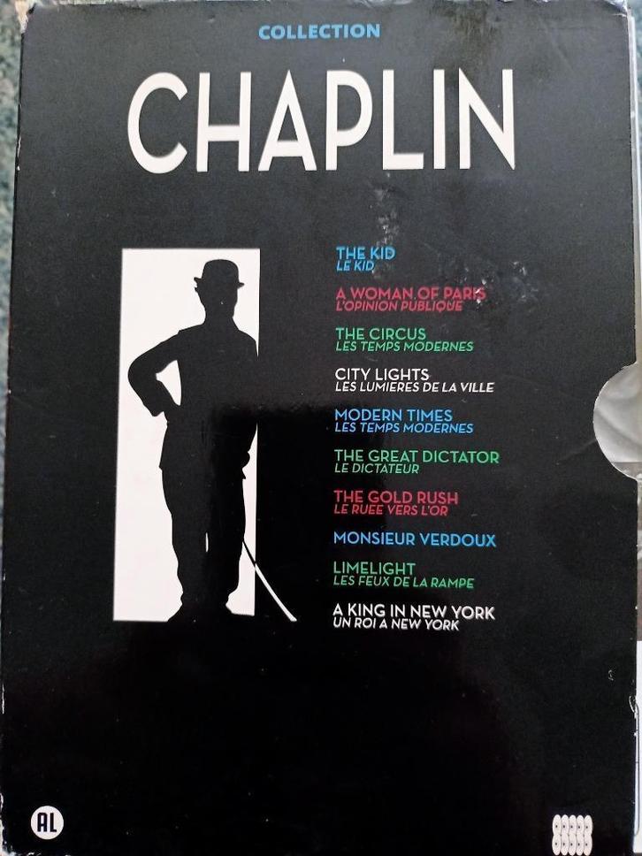 Charlie Charles Chaplin 10 DVD box, Cd's en Dvd's, Dvd's | Klassiekers, Zo goed als nieuw, Komedie, 1960 tot 1980, Alle leeftijden