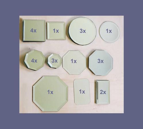 Decoratieve spiegelonderzetters 24 stuks, Huis en Inrichting, Woonaccessoires | Onderzetters, Gebruikt, Overig, Ophalen of Verzenden