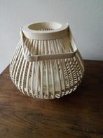 Crème houten windlicht, Huis en Inrichting, Woonaccessoires | Kandelaars en Kaarsen, 25 tot 50 cm, Nieuw, Ophalen of Verzenden
