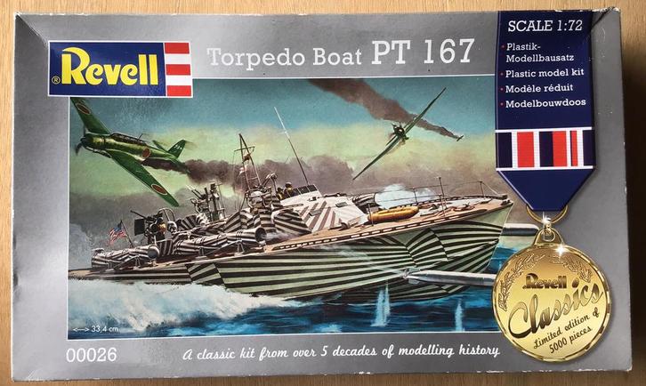 Bouwdoos Torpedo Boat PT 167 van Revell - NIEUW, Hobby en Vrije tijd, Modelbouw | Boten en Schepen, Nieuw, 1:50 tot 1:200, Revell