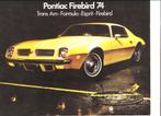 PONTIAC FIREBIRD 1974, Ophalen of Verzenden, Zo goed als nieuw, Overige merken