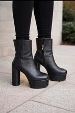 Sasha leren plateau hakken 38, Ophalen of Verzenden, Zo goed als nieuw, Zwart, Sneakers of Gympen