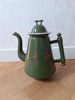 Vintage koffiekan groen emaille, Antiek en Kunst, Antiek | Emaille, Ophalen