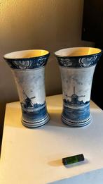 Delfs blauw 1947 vazen met molen, Antiek en Kunst, Antiek | Vazen, Ophalen of Verzenden