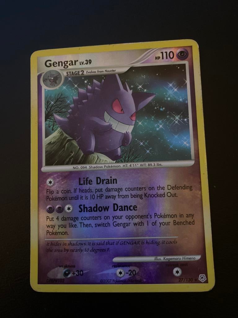 Gengar 27/130 - Zeldzame Pokémonkaart!, Ophalen of Verzenden, Gebruikt, Losse kaart