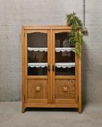 Antieke brocante Art Deco meidenkast vintage ondiepe kast, Ophalen of Verzenden