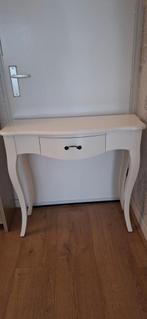 Brocante witte sitetable, Huis en Inrichting, Ophalen, 50 tot 100 cm, Zo goed als nieuw, 25 tot 50 cm
