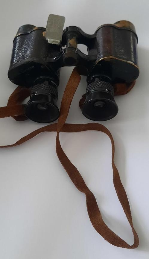 verrekijker met tas uit de WW II merk Huet Parijs, Verzamelen, Militaria | Tweede Wereldoorlog, Landmacht, Overige typen, Nederland