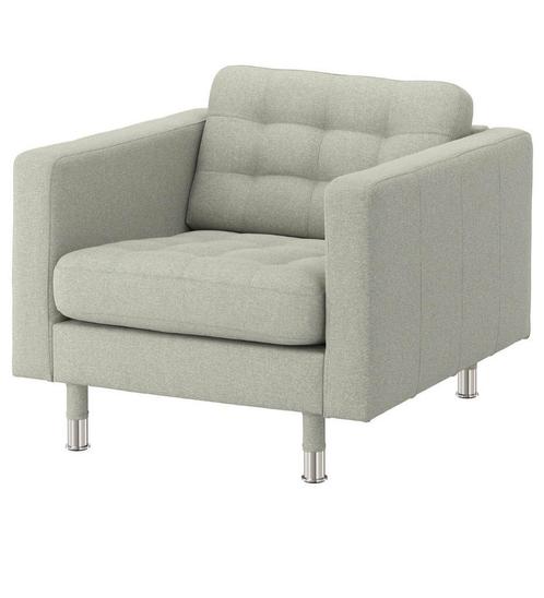 Fauteuil, Ikea, Landskrona, Huis en Inrichting, Fauteuils, Zo goed als nieuw, Metaal, Ophalen of Verzenden