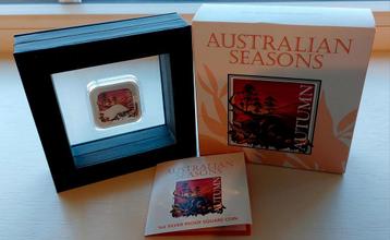 Zilveren 1 oz Squere Coin Autumn proof 2013.  beschikbaar voor biedingen