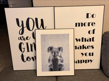 Houten posters/wanddecoratie beschikbaar voor biedingen