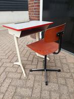 Vintage schoolbankje retro schoolbankstoel school bankje, Ophalen, Zo goed als nieuw, Stoel(en)