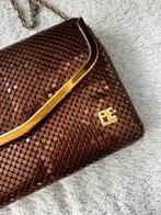 Vintage handtas clutch Y2K style, Sieraden, Tassen en Uiterlijk, Tassen | Damestassen, Verzenden, Gebruikt, Bruin, Handtas
