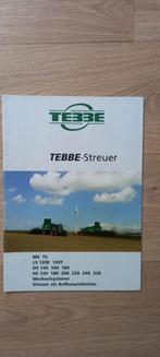 TEBBE meststrooier folder., Ophalen of Verzenden, Zo goed als nieuw