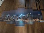 New York skyline 5 Luik schilderijen, Ophalen, Zo goed als nieuw, Schilderij