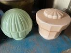 Vintage, Thabur plafonnières/ lampenkappen van opaline glas, Ophalen of Verzenden