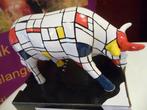 Nieuw Cow Parade koe Moondriaan medium gratis verzending., Ophalen of Verzenden