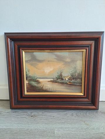 Gesigneerd Schilderij Willem Bosman met 3 lijstjes beschikbaar voor biedingen