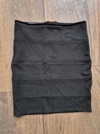 Leuk stretchrokje met goudkleurige rits - Maat XXS / XS, Verzenden, Zwart, Zo goed als nieuw, Maat 34 (XS) of kleiner