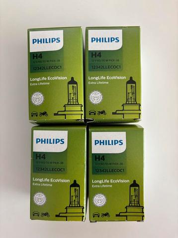 4x Philips H4 LongLife EcoVision beschikbaar voor biedingen