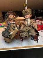 Poppen op bankje, Verzamelen, Poppen, Ophalen, Gebruikt, Pop