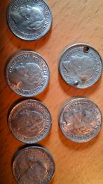 6 Zilveren dubbeltjes 10 cent Wilhelmina, Zilver, Ophalen of Verzenden, 10 cent, Koningin Wilhelmina