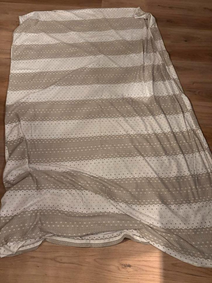 2 Dekbedovertrekken + 2 Kussenslopen, Huis en Inrichting, Slaapkamer | Beddengoed, Gebruikt, Dekbedovertrek, Tweepersoons, Beige