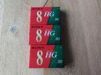 3 nieuwe 8 HG pal 90 video 8 bandjes, Audio, Tv en Foto, Videocamera's Analoog, Ophalen of Verzenden