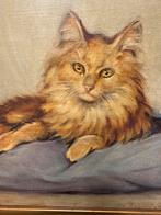 Schilderij met poes, Antiek en Kunst, Kunst | Schilderijen | Klassiek, Ophalen