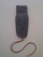 vintage zwart tuig-leren revolver pistool holster western, Verzamelen, Ophalen of Verzenden, Landmacht, Nederland, Overige typen