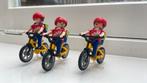 Playmobil drieling op fiets met rugzak en boekjes, Kinderen en Baby's, Speelgoed | Playmobil, Zo goed als nieuw, Ophalen