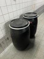 Te koop: 2x zwarte ton, 150 liter of meer, Ophalen, Gebruikt