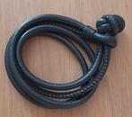 Zwarte leren armband waar clipcharms aan kunnen, Ophalen of Verzenden, Zo goed als nieuw, Zwart, Leer
