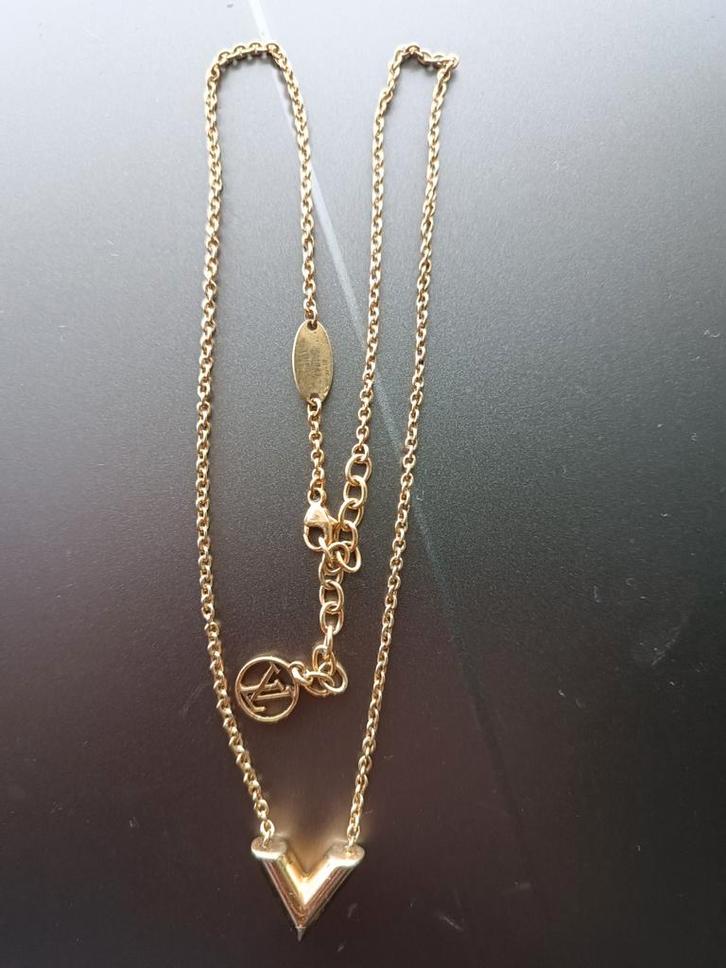 Louis Vuitton Gouden Ketting, Sieraden, Tassen en Uiterlijk, Kettingen, Zo goed als nieuw, Goud, Goud, Met hanger, Verstelbaar