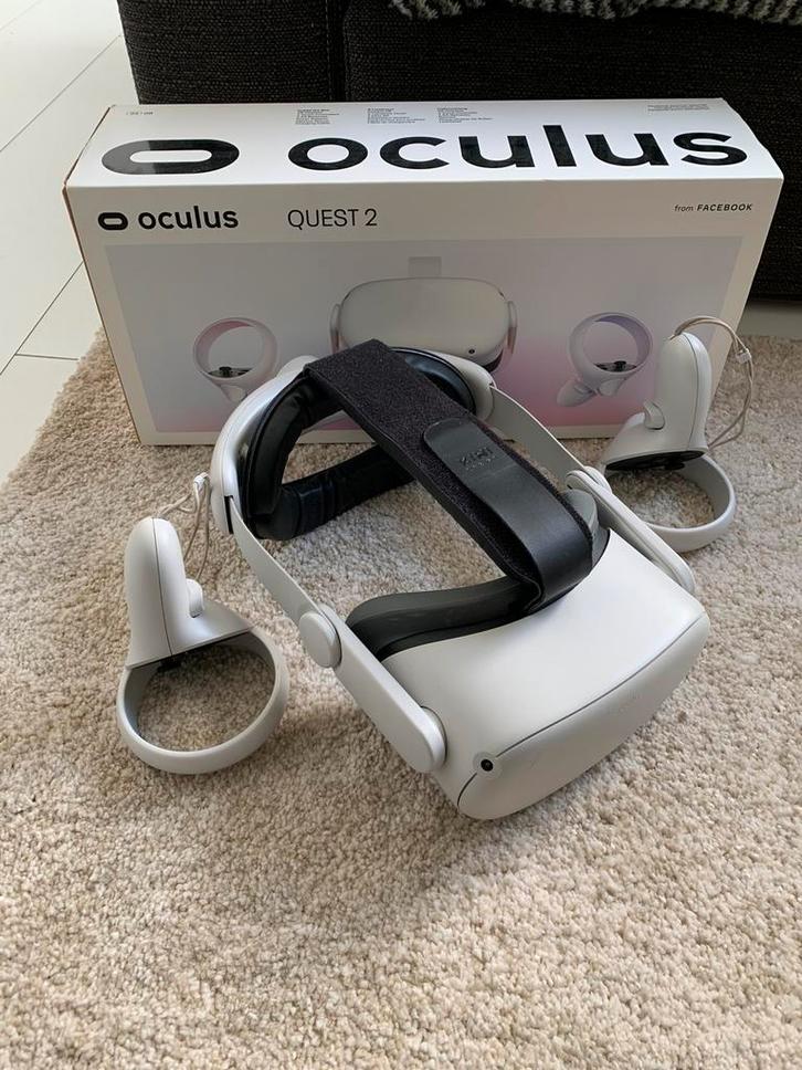 Oculus quest 2 64gb incl. Kiwi headstrap!, Spelcomputers en Games, Virtual Reality, Gebruikt, Overige platformen, VR-bril, Ophalen of Verzenden