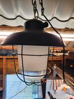 2 oude industriële (kooi) lampen, Minder dan 50 cm, Gebruikt, Ophalen of Verzenden