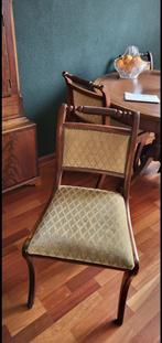 Mahoni houten eettafel met 4 stoelen, Antiek en Kunst, Ophalen