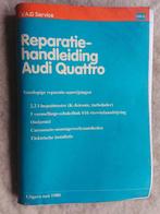 Zeldzaam werkplaatsboek Audi Quattro 2,2 Turbo WR 1980-87, Ophalen of Verzenden, Gelezen, Audi