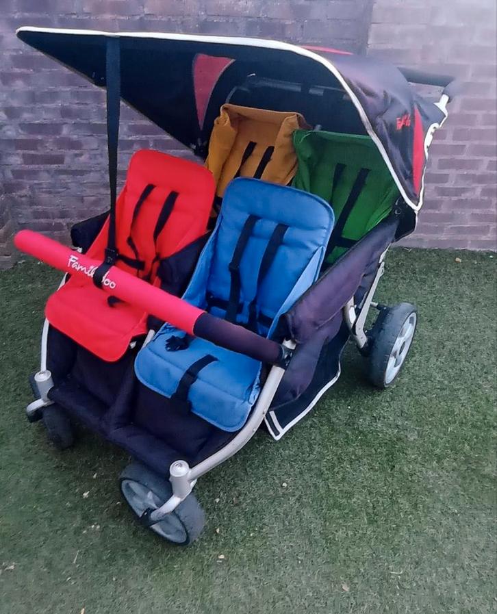 Familidoo 4ling wandelwagen,, Kinderen en Baby's, Tweelingen en Meerlingen, Zo goed als nieuw, Kinderwagen of Buggy, Ophalen