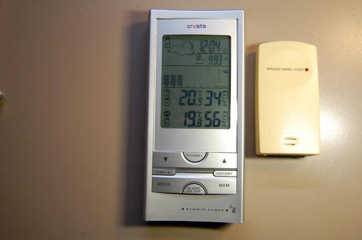 Cresta weerstation WX760M met draadloze sensor., Audio, Tv en Foto, Weerstations en Barometers, Zo goed als nieuw, Weerstation