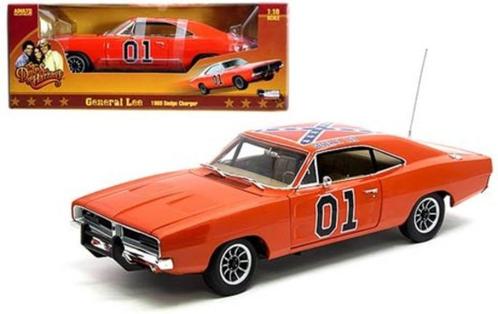 Dukes of Hazzard General Lee 1969 Dodge Charger AUTO WORLD, Hobby en Vrije tijd, Modelauto's | 1:18, Nieuw, Auto, Overige merken
