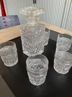 Kristallen karaf met 6 glazen, Antiek en Kunst, Antiek | Glas en Kristal, Ophalen of Verzenden