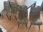 4 x eetkamerstoel MXSofa Victory olijf kleur olive, Huis en Inrichting, Stoelen, Ophalen, Gebruikt, Overige kleuren, Vier