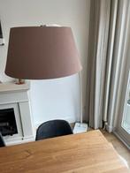 Hippe witte booglamp met marmeren voet en oud roze kap, Ophalen, Wit, Rond, Zo goed als nieuw