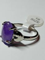 Echt amethyst Paarse ring - Maat 19, Sieraden, Tassen en Uiterlijk, Ringen, Overige materialen, Gebruikt, Verzenden, 19 tot 20