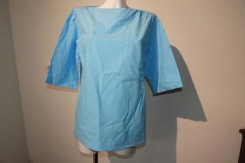 MSGM turquoise azuur blauw blouse tuniek korte mouw M beschikbaar voor biedingen